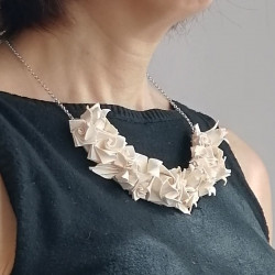 Flower origami choker L