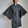 Short Kimono in cotton Black S