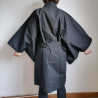 Short Kimono in cotton Black S