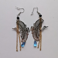 Earrings Big crane