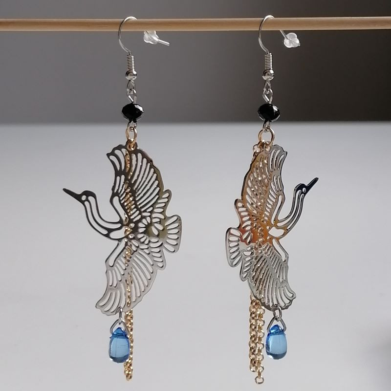 Earrings Big crane