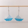 Origami earrings Sailboat