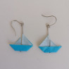 Origami earrings Sailboat