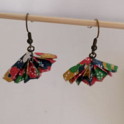 Origami earrings Fan