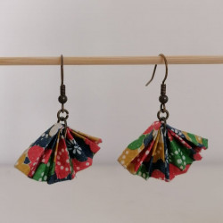 Origami earrings Fan