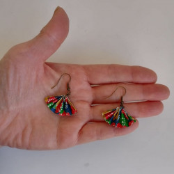 Origami earrings Fan