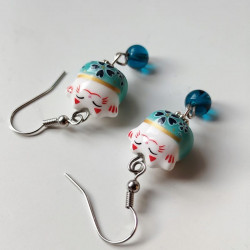 Earrings Manekineko Torquoise