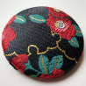 Covered button pin 5cm Camellia