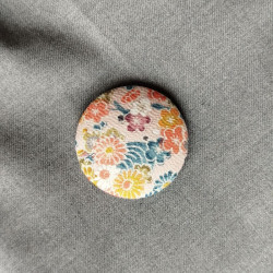 Covered button pin 5cm Palepink