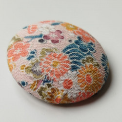 Covered button pin 5cm Palepink