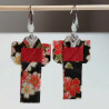 Earrings origami Kimono Black