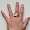 Button Ring Cat manekineko beige