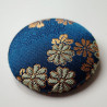 Covered button pin 5cm Bluegreen