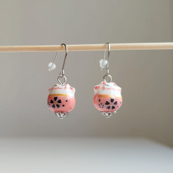 Earrings Manekineko Pink