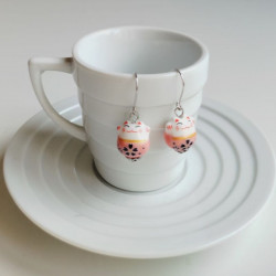 Earrings Manekineko Pink