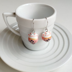 Earrings Manekineko Pink