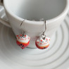 Earrings Manekineko Red