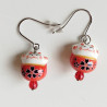 Earrings Manekineko Red