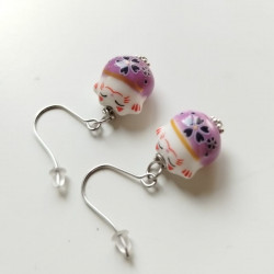 Earrings Manekineko Light Purple