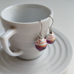 Earrings Manekineko Light Purple