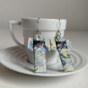 Earrings origami Kimono smokyblue