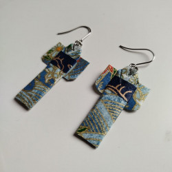 Earrings origami Kimono smokyblue