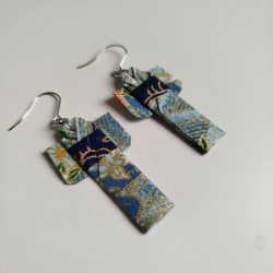 Earrings origami Kimono smokyblue