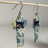 Earrings origami Kimono smokyblue