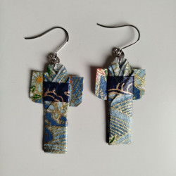 Earrings origami Kimono...