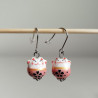 Earrings Manekineko Pink