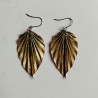 Earrings origami Leaf Seigaiha waves