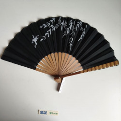 Japanese fan in cotton -Frog