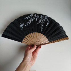 Japanese fan in cotton -Frog