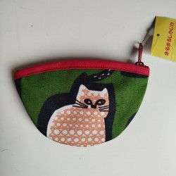 Coin purse half-moon Cats