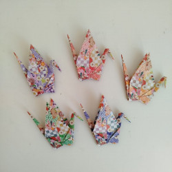 5 Origami Crane -chiyogami