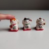 Set of 3 Ceramic Maneki Neko Lucky Cats