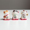 Set of 3 Ceramic Maneki Neko Lucky Cats