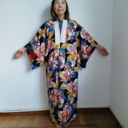 Kimono Coloful blak