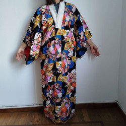 Kimono Coloful blak