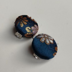 Clip on earrings -covered button