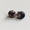 Clip on earrings -covered button