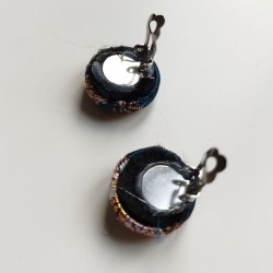 Clip on earrings -covered button