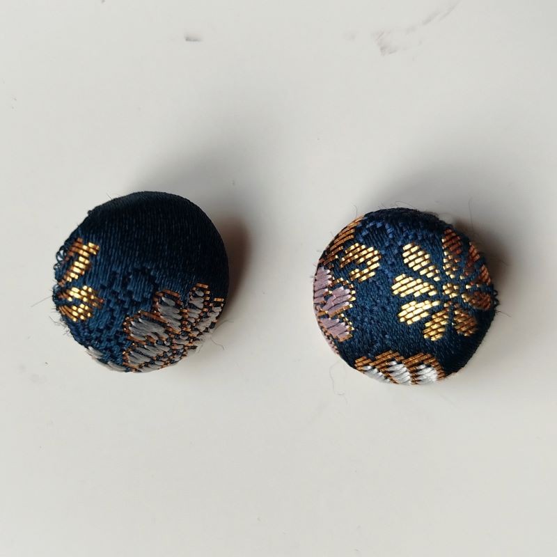 Clip on earrings -covered button