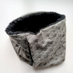 Neckwarmer Boà -Waves black