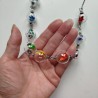 Necklace Crane in bubble -rainbow