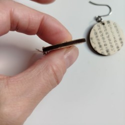 Paper earrings -japanese book