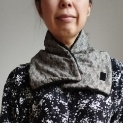 Neckwarmer Boà -Waves black