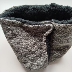 Neckwarmer Boà -Waves black