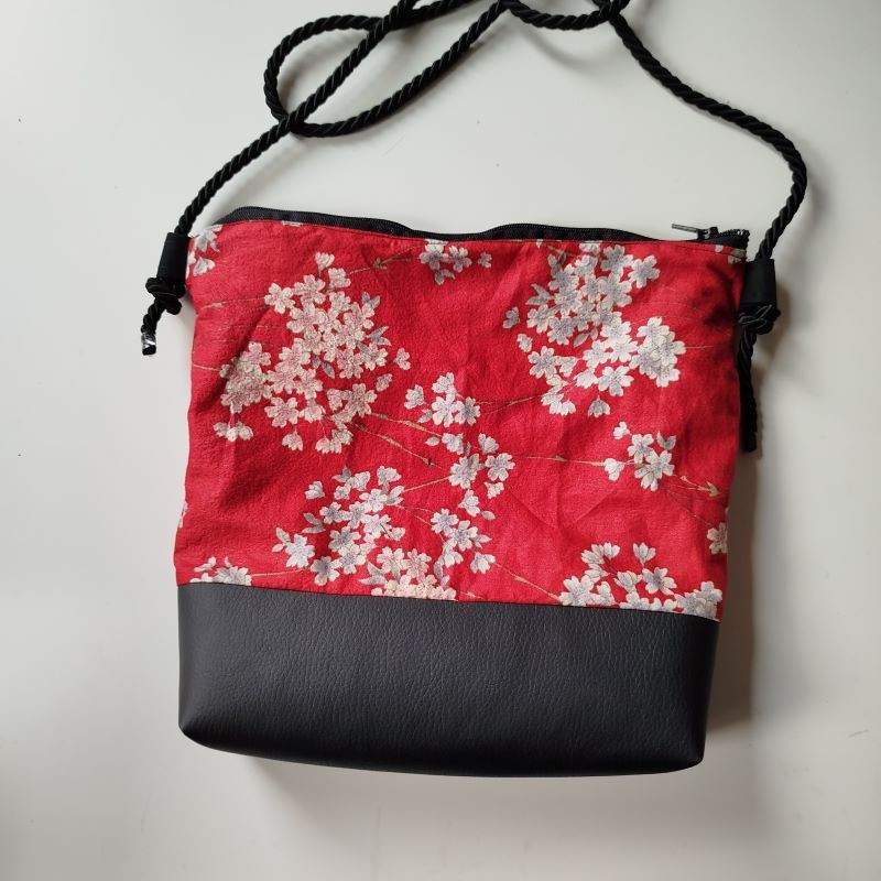 Mini shoulder bag -Cherryblossom Red