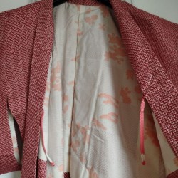 Haori -Giacca Kimono- Shibori Rosso